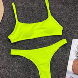 Women High Waisted Thong Bikini Set-DKN Trend
