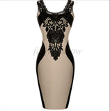 Women Gothic Embroidered Sleeveless Dress-DKN Trend