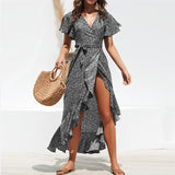 Women's Bohemian Summer Beach Maxi Dress-DKN Trend
