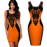 Women Gothic Embroidered Sleeveless Dress-DKN Trend