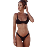 Solid Low Waist Brazilian Swimsuit-DKN Trend
