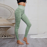 Women High Waist Curve Camo Print Leggings-DKN Trend