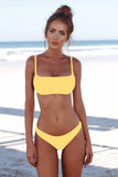 Solid Low Waist Brazilian Swimsuit-DKN Trend